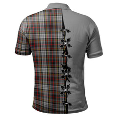 Douglas Ancient Dress Tartan Polo Shirt - Lion Rampant And Celtic Thistle Style