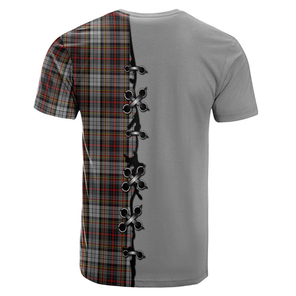 Douglas Ancient Dress Tartan T-shirt - Lion Rampant And Celtic Thistle Style