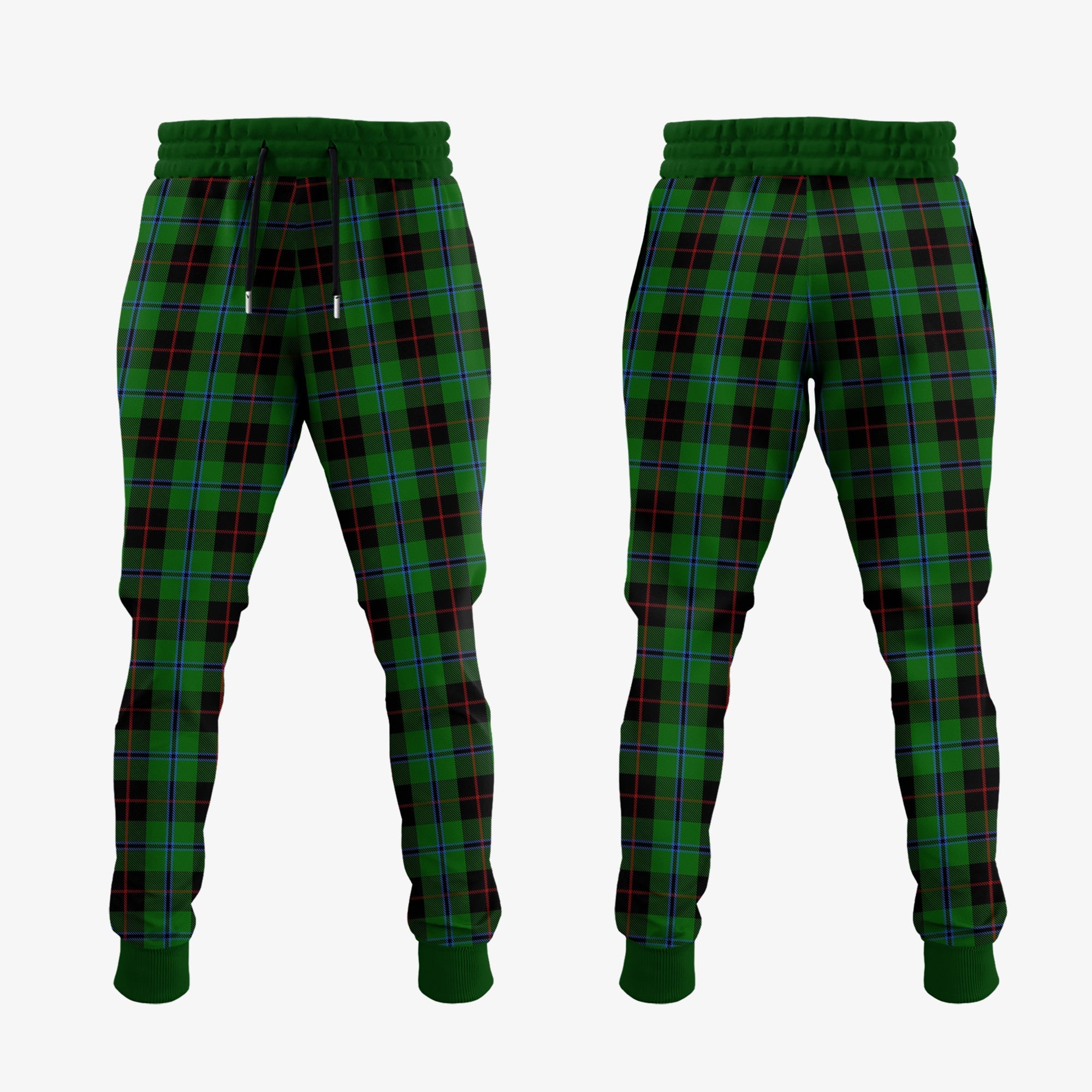 Douglas Black Tartan Crest Jogger Sweatpants