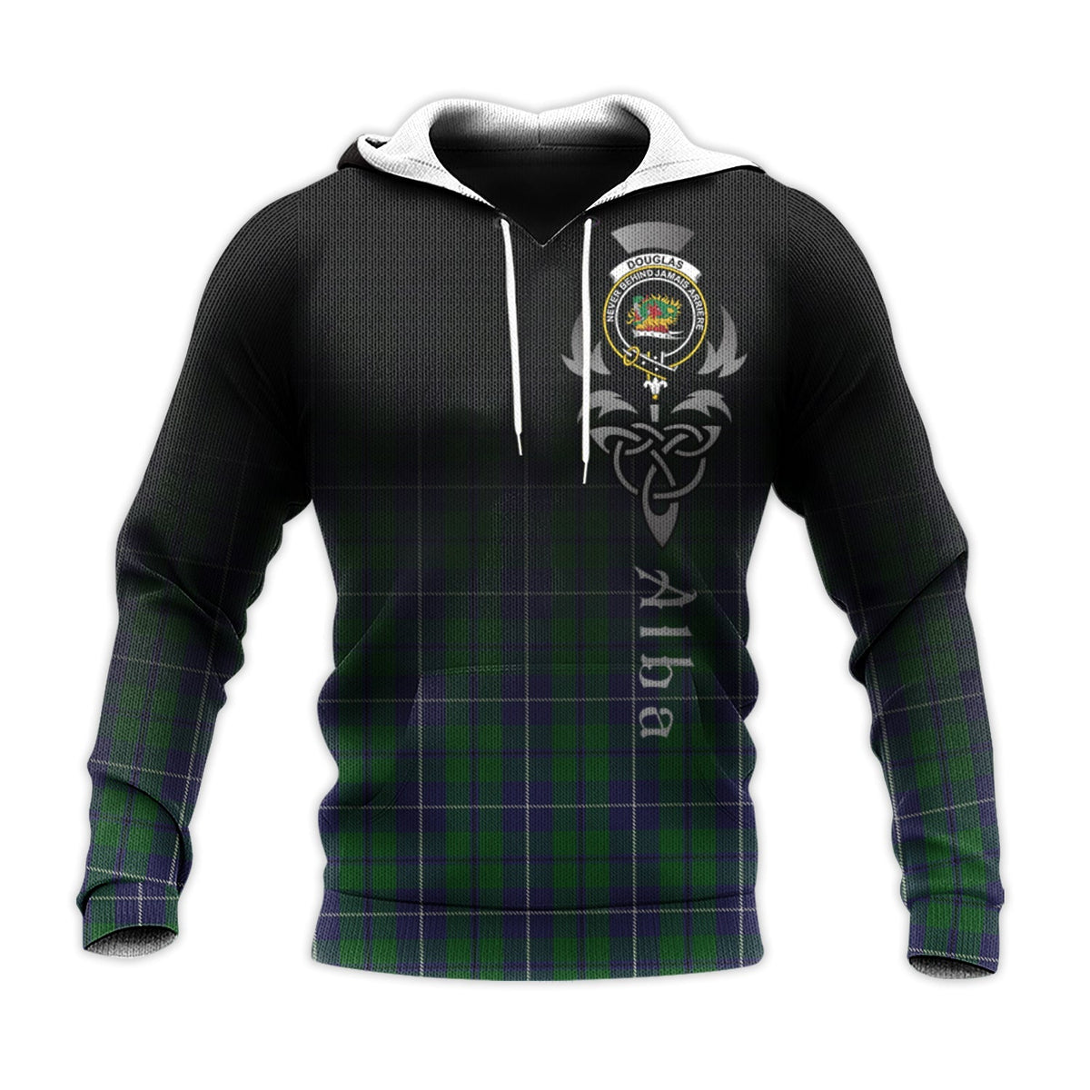 Douglas Green Tartan Hoodie - Alba Celtic Style