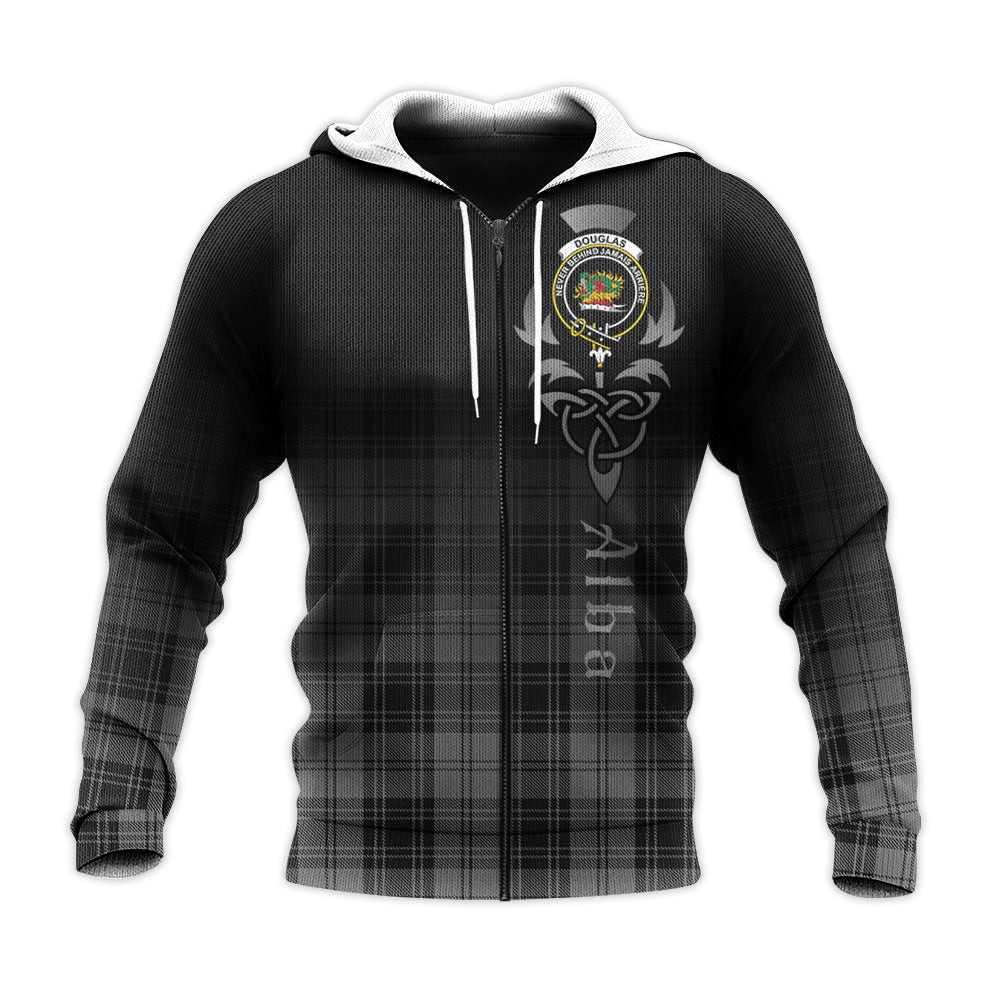 Douglas Grey Tartan Hoodie - Alba Celtic Style