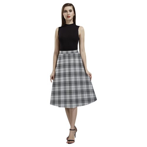 Douglas Grey Modern Tartan Aoede Crepe Skirt