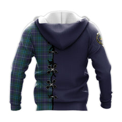 Douglas Modern Tartan Hoodie - Lion Rampant And Celtic Thistle Style