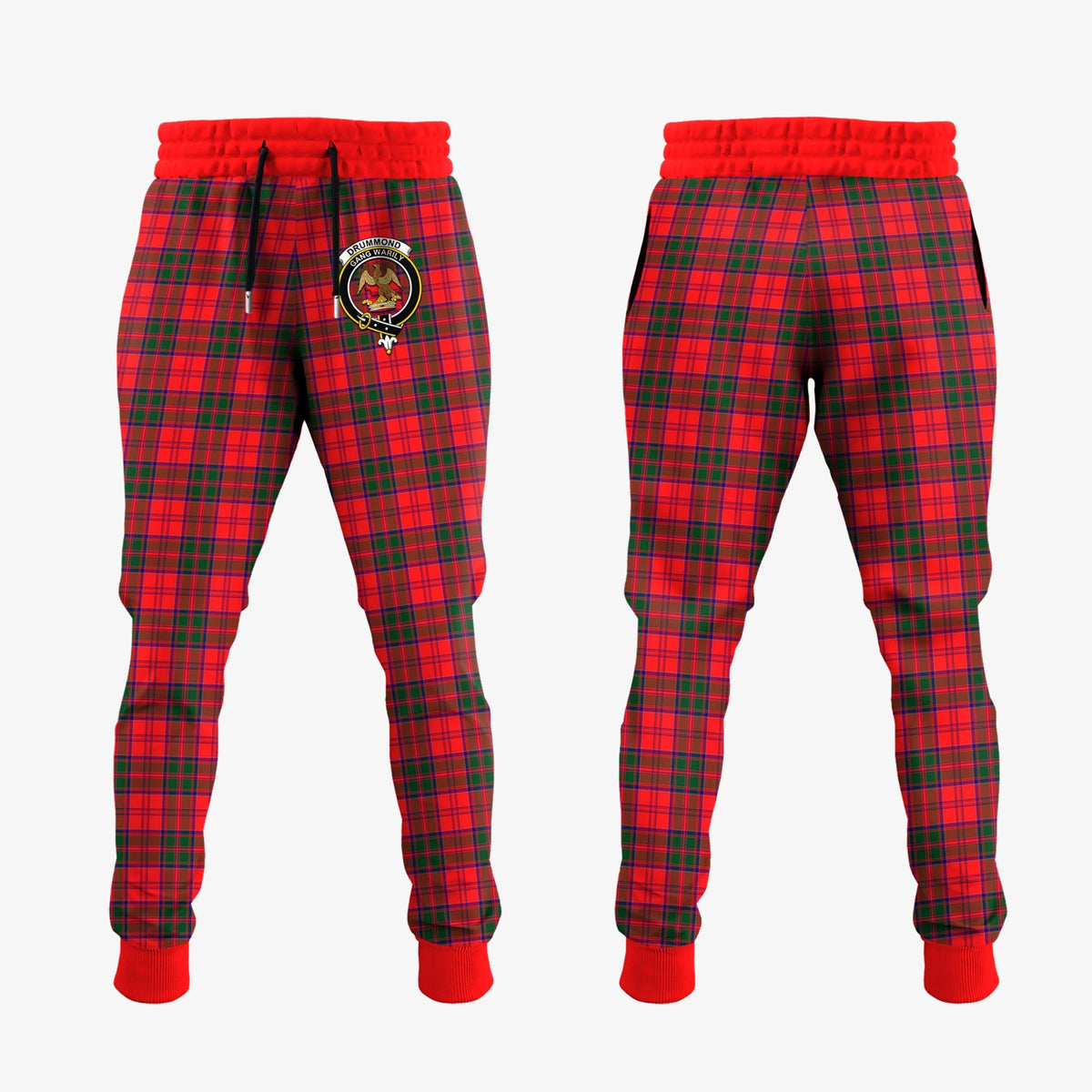 Drummond Modern Tartan Crest Jogger Sweatpants