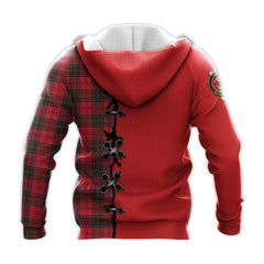 Drummond Modern Tartan Hoodie - Lion Rampant And Celtic Thistle Style