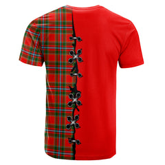 Drummond of Perth Tartan T-shirt - Lion Rampant And Celtic Thistle Style