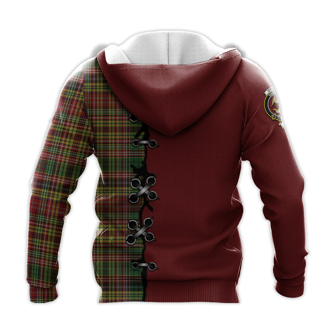 Drummond of Strathallan Tartan Hoodie - Lion Rampant And Celtic Thistle Style