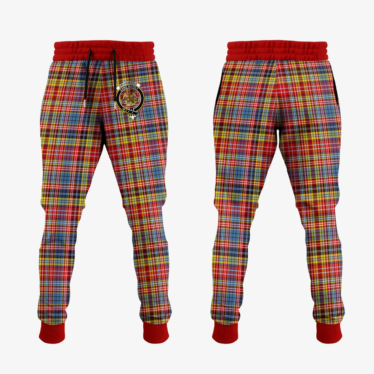 Drummond Of Strathallan Modern Tartan Crest Jogger Sweatpants