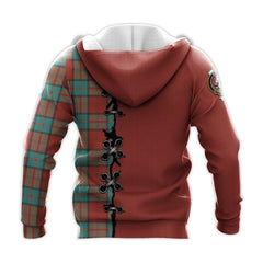 Dunbar Ancient Tartan Hoodie - Lion Rampant And Celtic Thistle Style