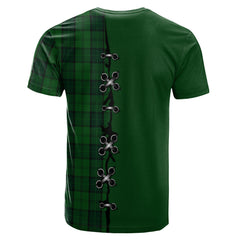 Dunbar Hunting Tartan T-shirt - Lion Rampant And Celtic Thistle Style