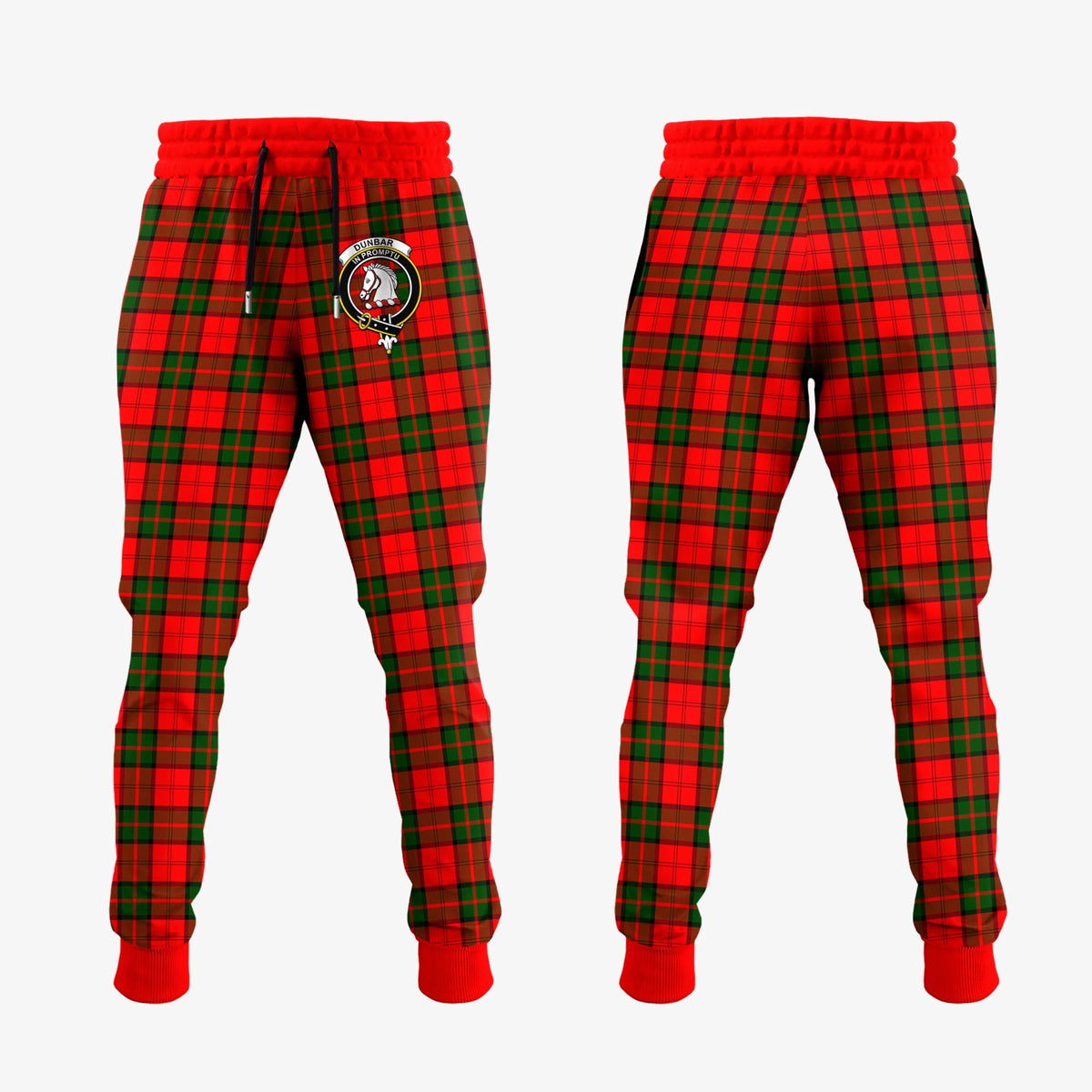 Dunbar Modern Tartan Crest Jogger Sweatpants