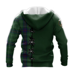 Duncan Tartan Hoodie - Lion Rampant And Celtic Thistle Style