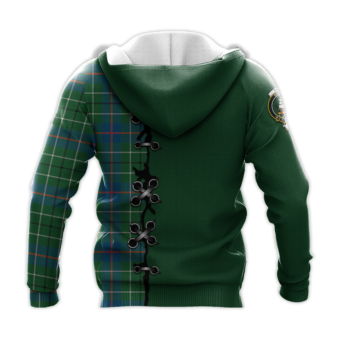 Duncan Ancient Tartan Hoodie - Lion Rampant And Celtic Thistle Style