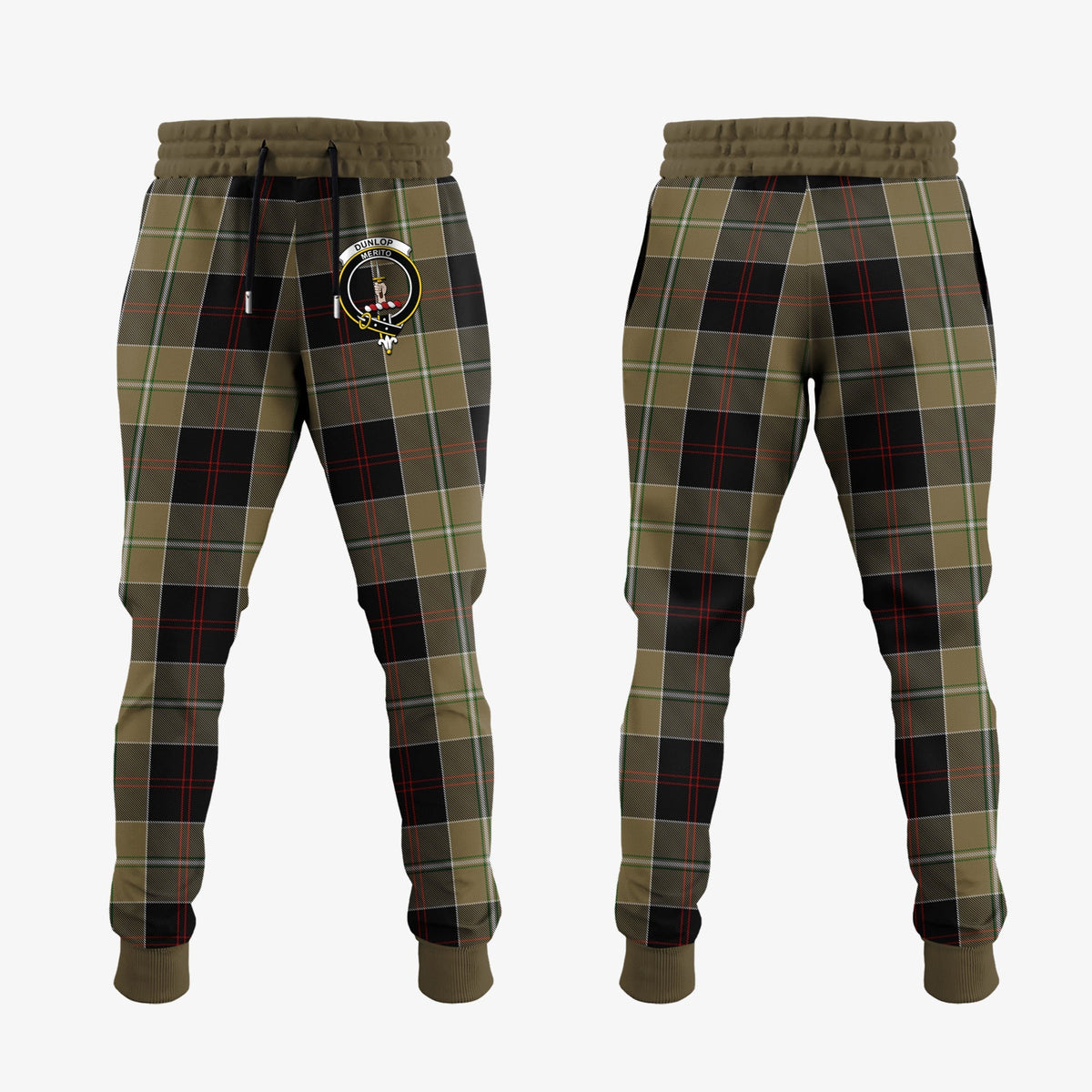 Dunlop Hunting Tartan Crest Jogger Sweatpants