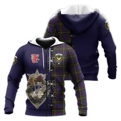 Durie Tartan Hoodie - Lion Rampant And Celtic Thistle Style