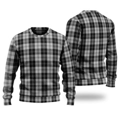 Erskine Black and White Tartan Sweater