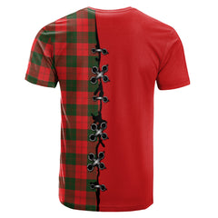 Erskine Modern Tartan T-shirt - Lion Rampant And Celtic Thistle Style