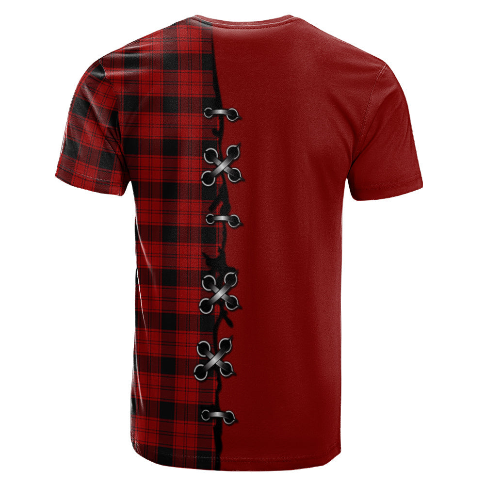 Ewing Tartan T-shirt - Lion Rampant And Celtic Thistle Style