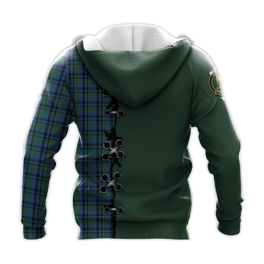 Falconer Tartan Hoodie - Lion Rampant And Celtic Thistle Style