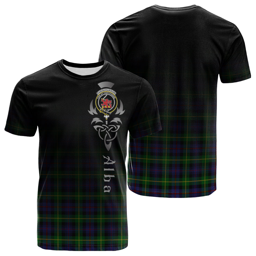 Farquharson Tartan Crest T-shirt - Alba Celtic Style