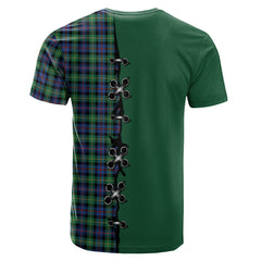 Farquharson Ancient Tartan T-shirt - Lion Rampant And Celtic Thistle Style