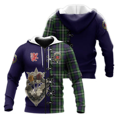 Farquharson Dress Tartan Hoodie - Lion Rampant And Celtic Thistle Style