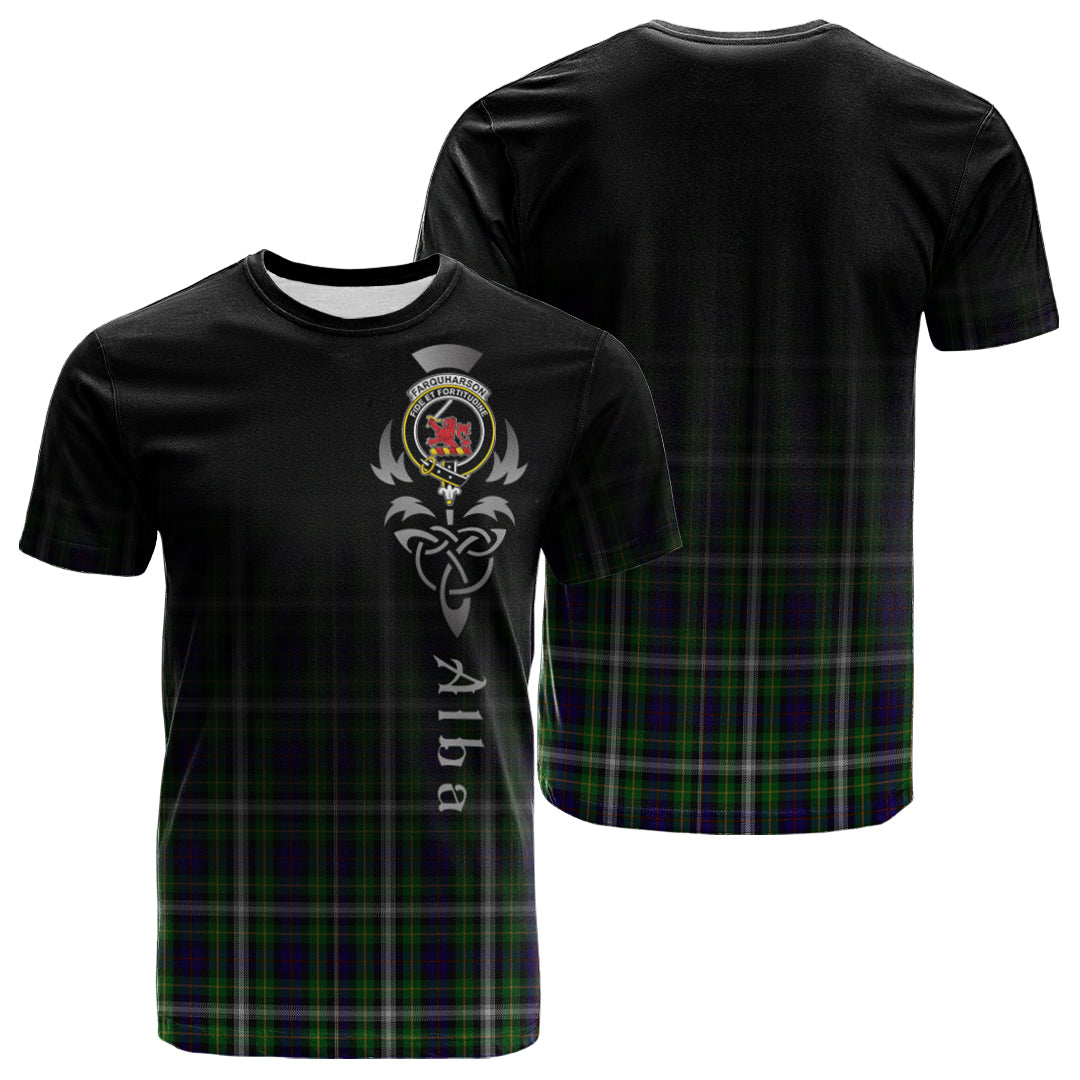 Farquharson Dress Tartan Crest T-shirt - Alba Celtic Style