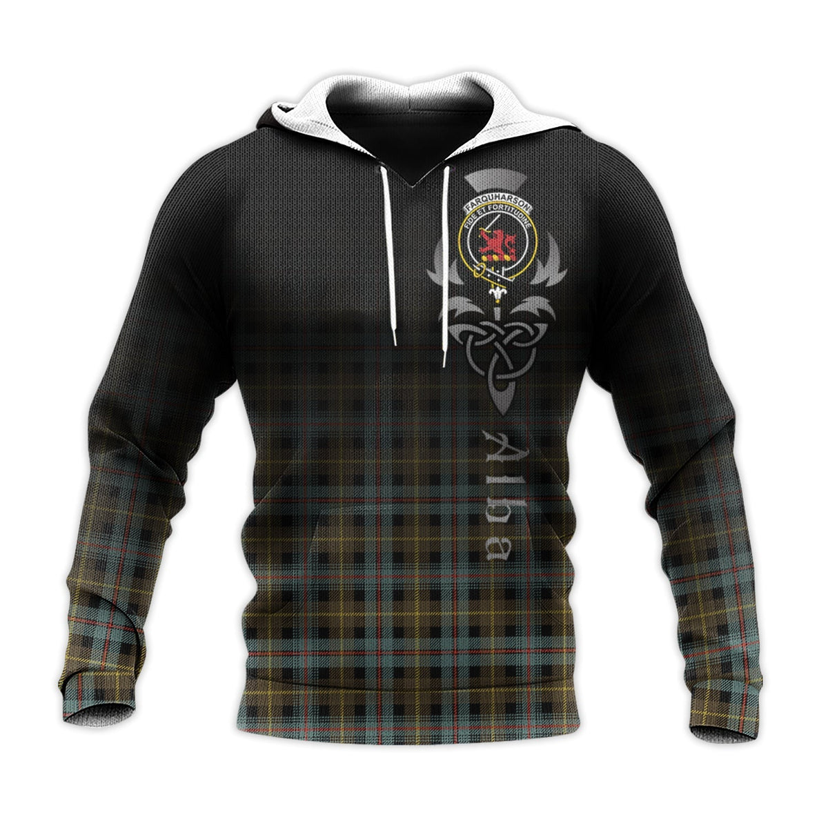 Farquharson Weathered Tartan Hoodie - Alba Celtic Style