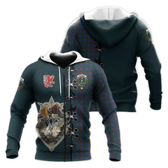 Ferguson Tartan Hoodie - Lion Rampant And Celtic Thistle Style