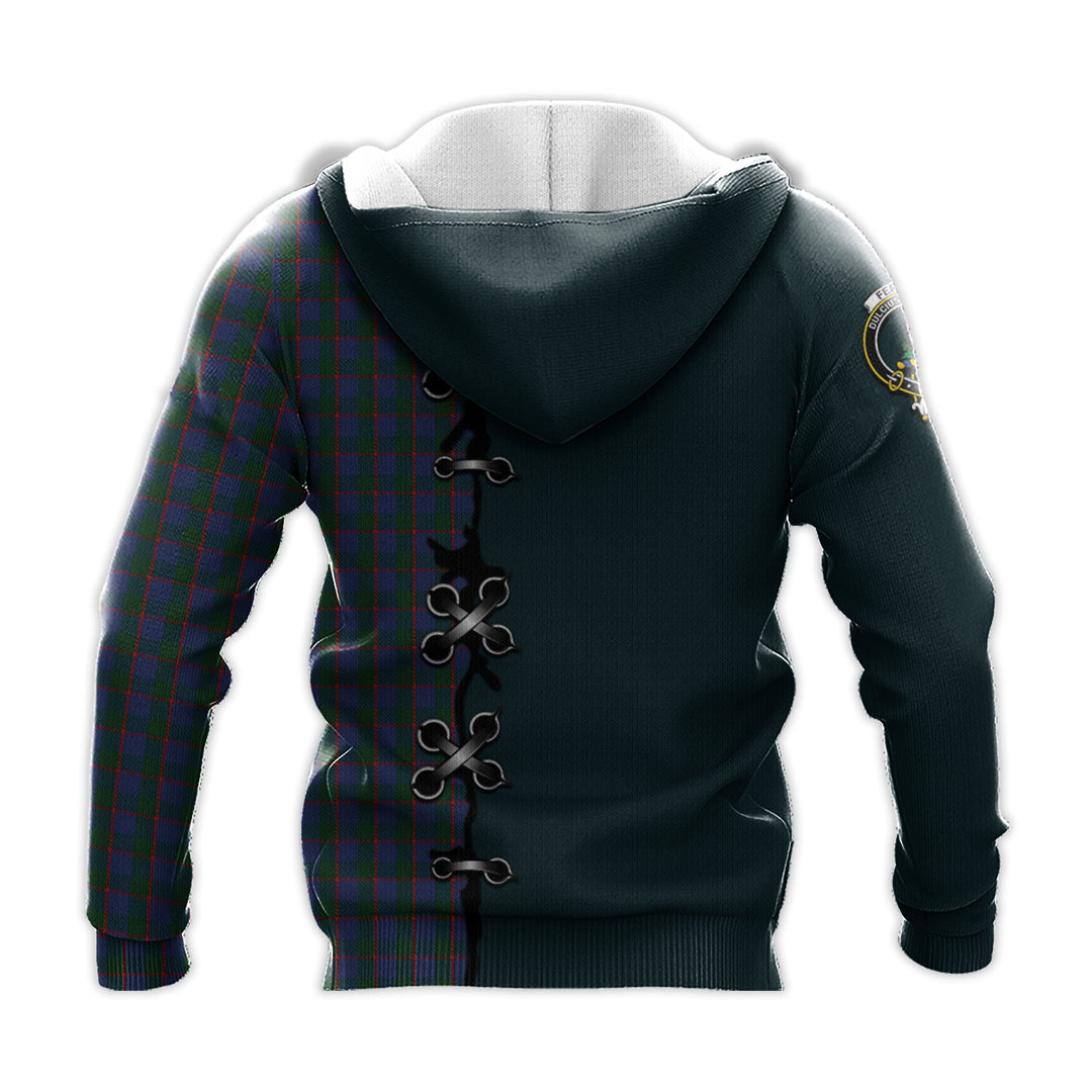 Ferguson Tartan Hoodie - Lion Rampant And Celtic Thistle Style