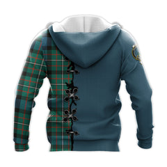 Ferguson Ancient Tartan Hoodie - Lion Rampant And Celtic Thistle Style