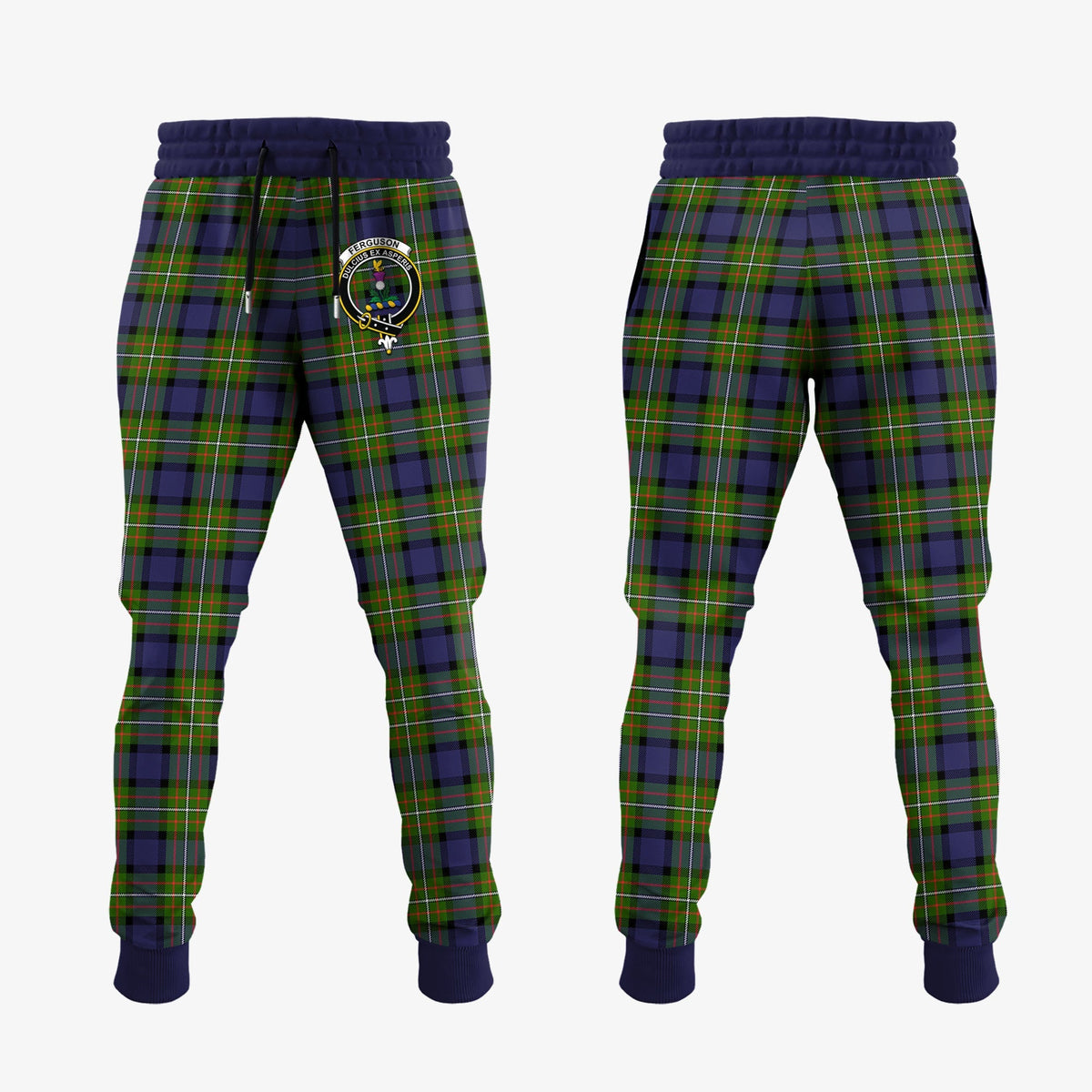 Ferguson Modern Tartan Crest Jogger Sweatpants