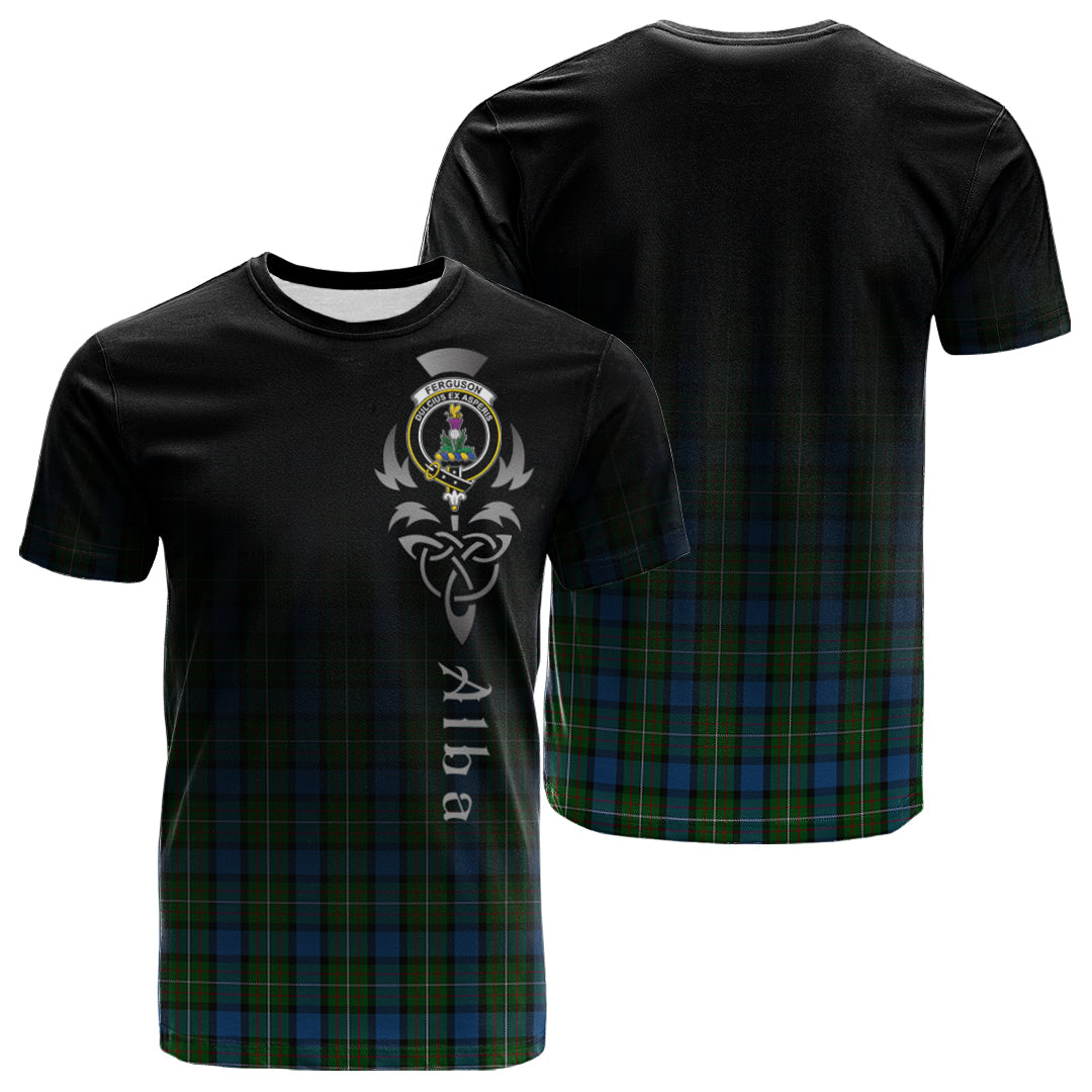 Ferguson Of Atholl Tartan Crest T-shirt - Alba Celtic Style