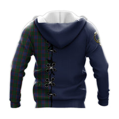 Ferguson Old Tartan Hoodie - Lion Rampant And Celtic Thistle Style