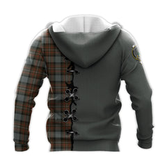 Ferguson Weathered Tartan Hoodie - Lion Rampant And Celtic Thistle Style