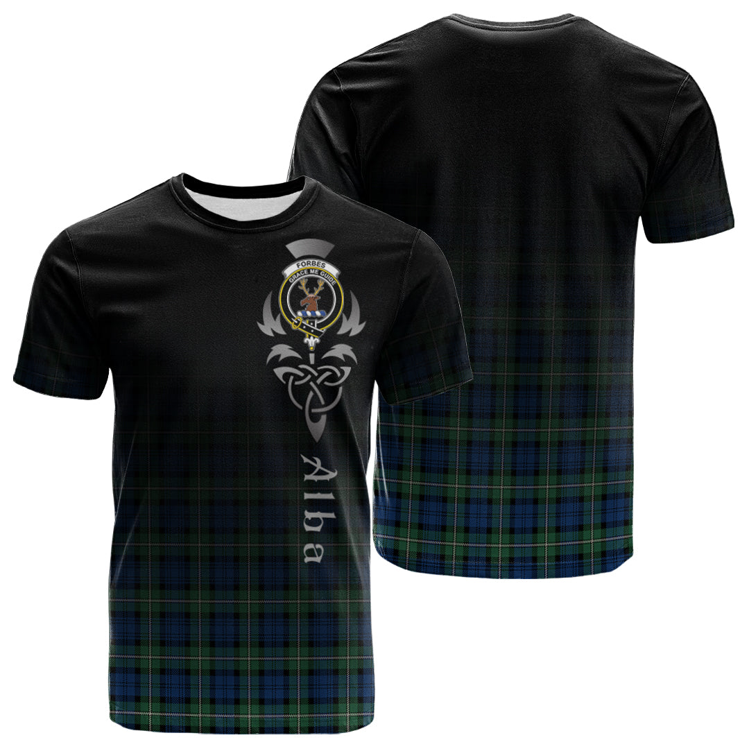 Forbes Ancient Tartan Crest T-shirt - Alba Celtic Style