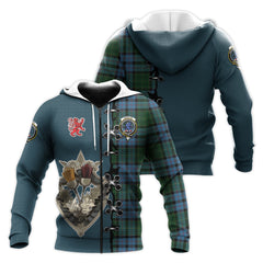 Forsyth Tartan Hoodie - Lion Rampant And Celtic Thistle Style