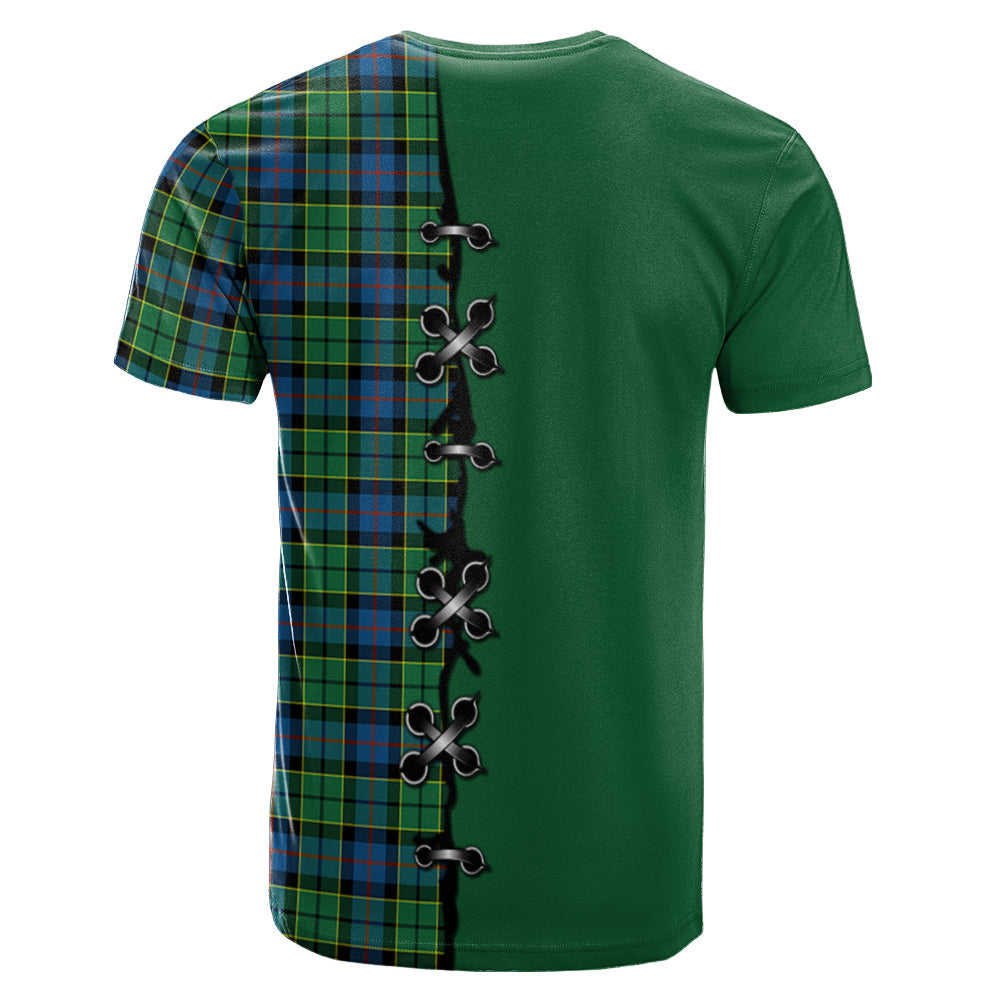 Forsyth Ancient Tartan T-shirt - Lion Rampant And Celtic Thistle Style