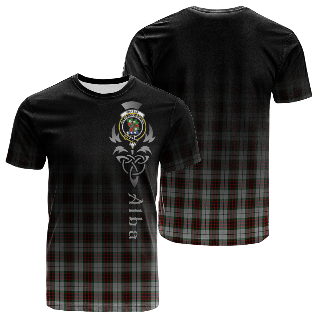 Fraser Dress Tartan Crest T-shirt - Alba Celtic Style