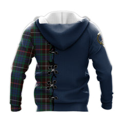 Fraser Hunting Ancient Tartan Hoodie - Lion Rampant And Celtic Thistle Style