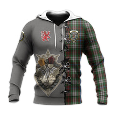 Fraser Hunting Dress Tartan Hoodie - Lion Rampant And Celtic Thistle Style