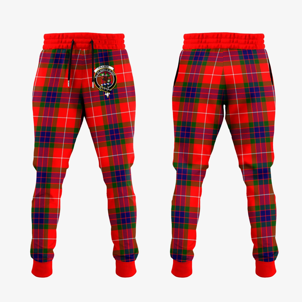 Fraser Modern Tartan Crest Jogger Sweatpants