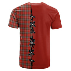 Fraser Weathered Tartan T-shirt - Lion Rampant And Celtic Thistle Style