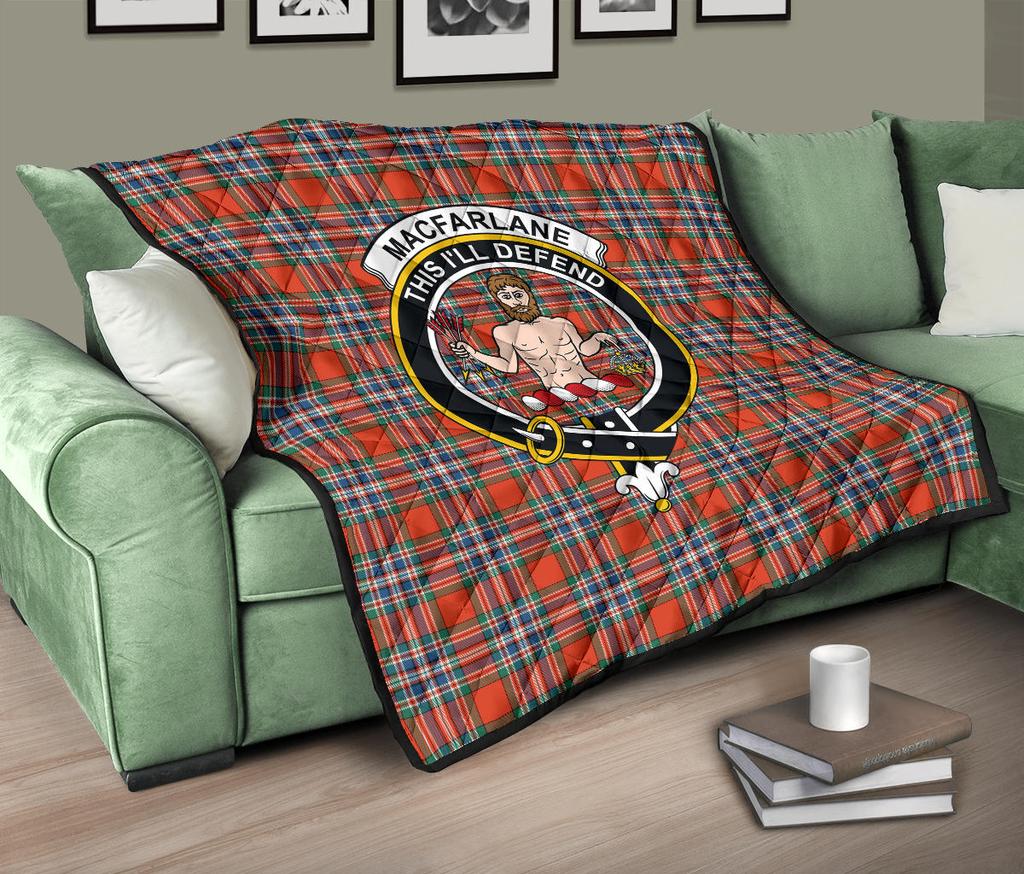 MacFarlane Tartan Crest Quilt