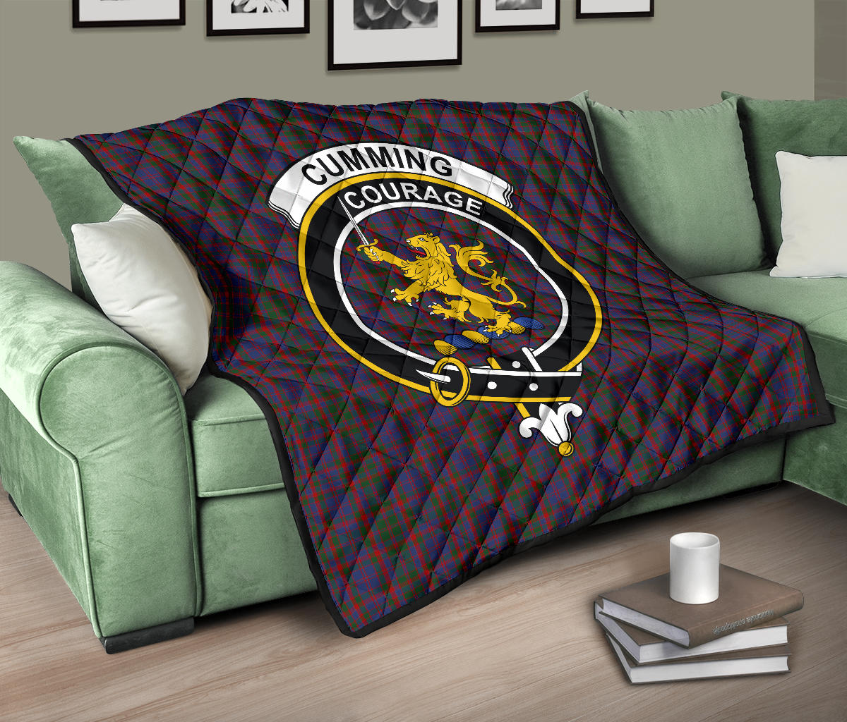 Cumming Tartan Crest Quilt - SP