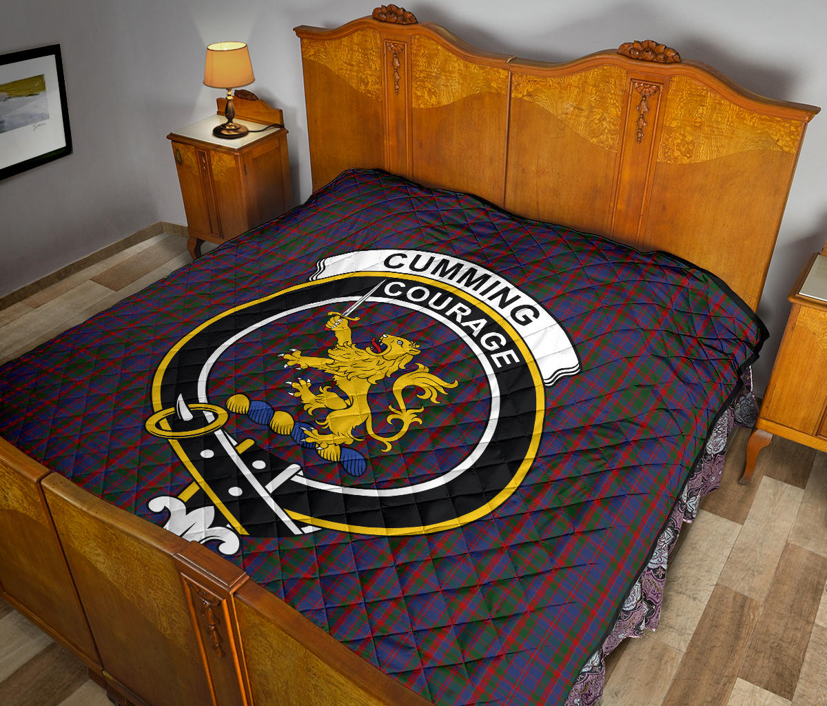 Cumming Tartan Crest Quilt - SP