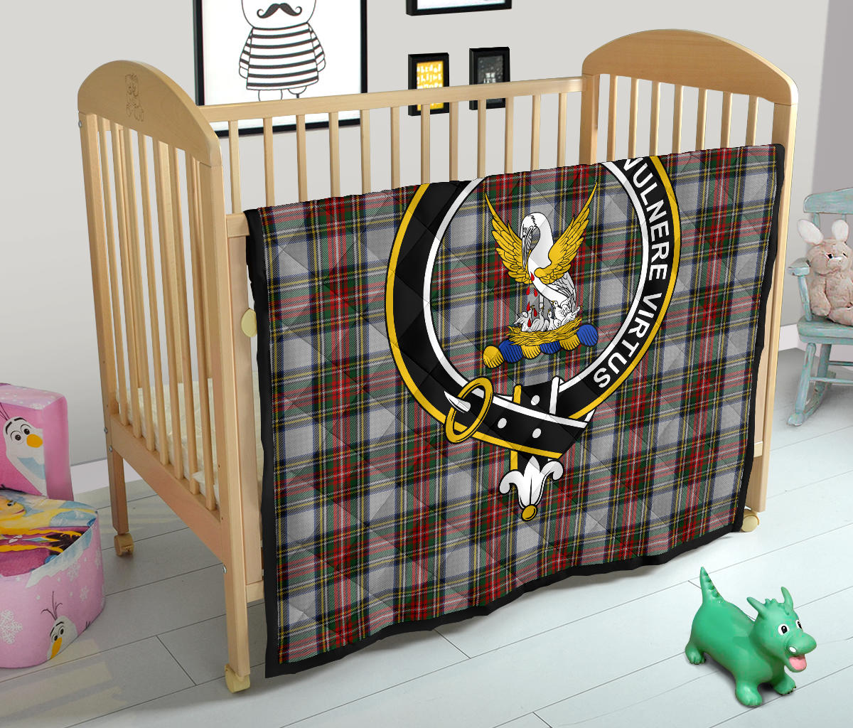Stewart Dress Tartan Crest Quilt - SP