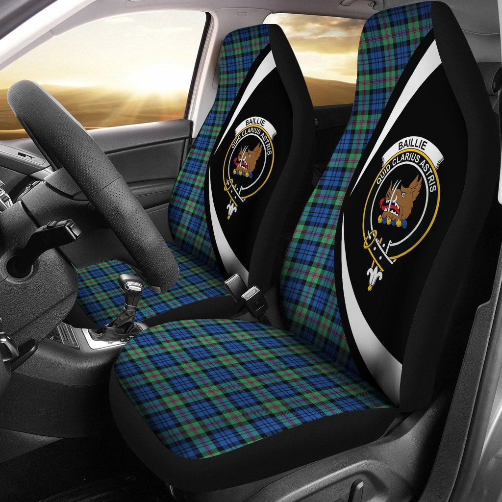 Baillie Ancient Tartan Crest Circle Style Car Seat Cover