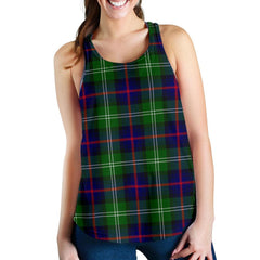 Sutherland Modern Tartan Women Racerback Tank Top