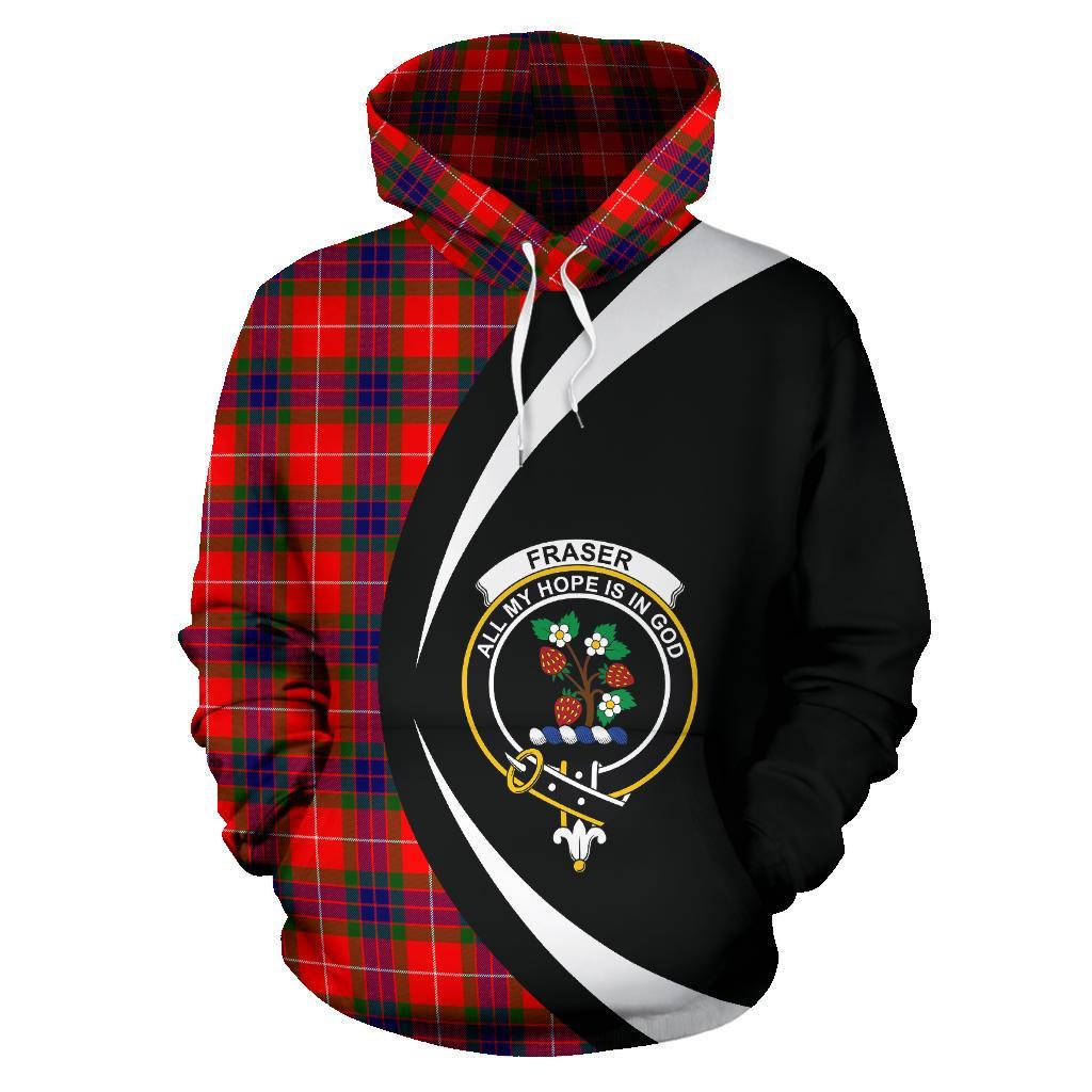 Fraser Modern Tartan Crest Hoodie - Circle Style